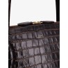 Croco embossed day leather handbag