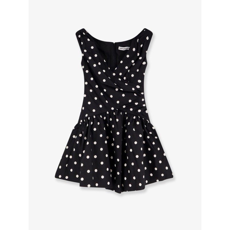 Polka-dots cotton mini dress