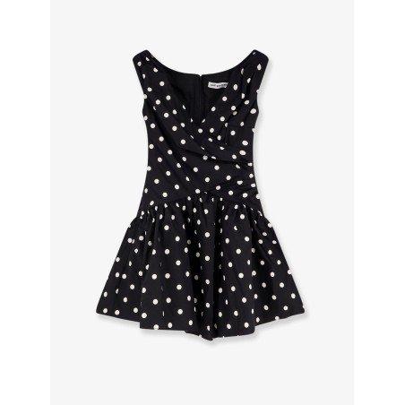 Polka-dots cotton mini dress