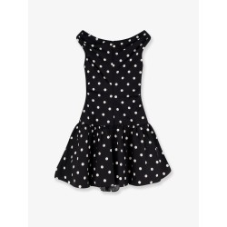 Polka-dots cotton mini dress
