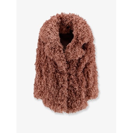 Faux shearling peacoat