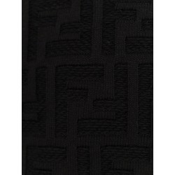 Cotton sweater with FF jacquard effect