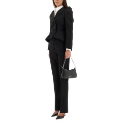 WOOL GABARDINE TAILORED PANTS