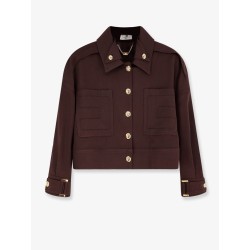 Cropped viscose jacket