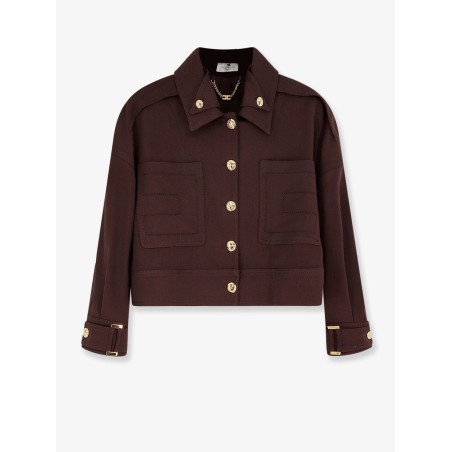 Cropped viscose jacket