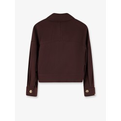 Cropped viscose jacket