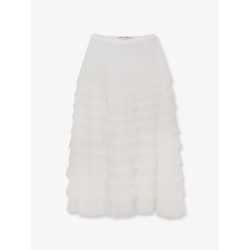 Flounced voile skirt