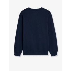 Cotton sweater with front lettering logo