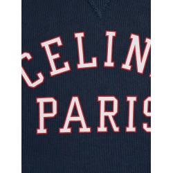 Cotton sweater with front lettering logo