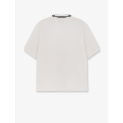 Cotton polo shirt with asymmetric zip