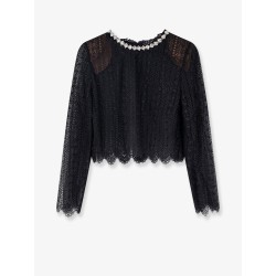 Lace top with rhinestones