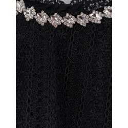 Lace top with rhinestones