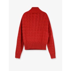 Cotton sweater with contrasting logo