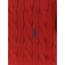 Cotton sweater with contrasting logo