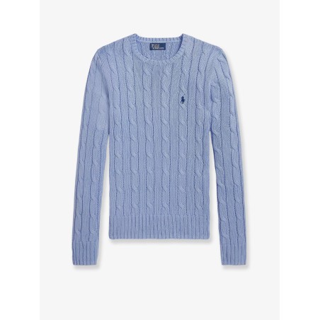 Cotton sweater with embroidered logo on the front