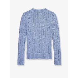 Cotton sweater with embroidered logo on the front