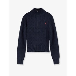 Cotton sweater with contrasting logo