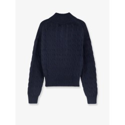 Cotton sweater with contrasting logo