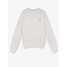 Cotton blend sweater with embroidered logo on the front