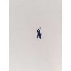 Cotton blend sweater with embroidered logo on the front