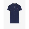 Cotton blend polo shirt with embroidered logo