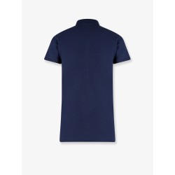 Cotton blend polo shirt with embroidered logo