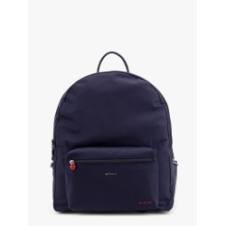 Nylon backpack with metal lettering logo