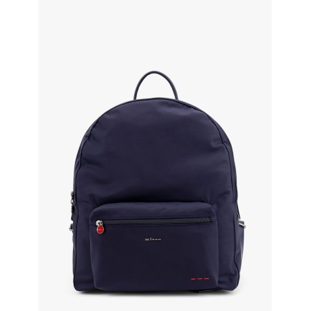 Nylon backpack with metal lettering logo