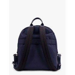 Nylon backpack with metal lettering logo