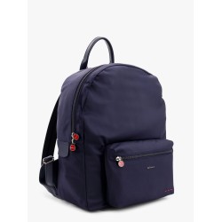 Nylon backpack with metal lettering logo