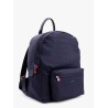 Nylon backpack with metal lettering logo