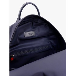 Nylon backpack with metal lettering logo