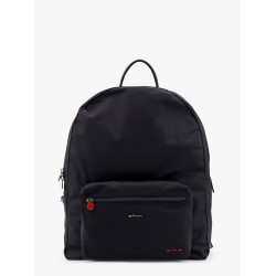Nylon backpack with metal lettering logo