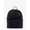 Nylon backpack with metal lettering logo