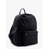 Nylon backpack with metal lettering logo