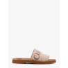 Woody linen sandals