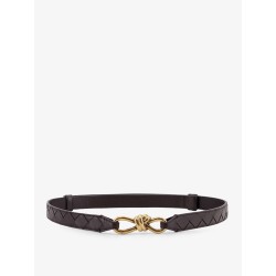 Leather belt with Intrecciato motif
