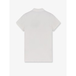 Cotton blend polo shirt with embroidered logo