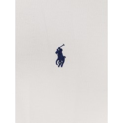 Cotton blend polo shirt with embroidered logo