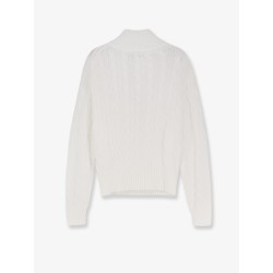 Cotton sweater with embroidered logo