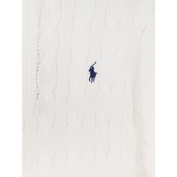 Cotton sweater with embroidered logo