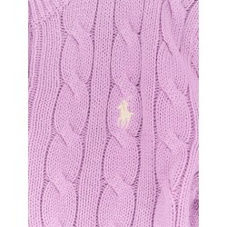 Cotton cardigan with contrasting logo