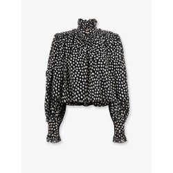Polka-dots silk shirt