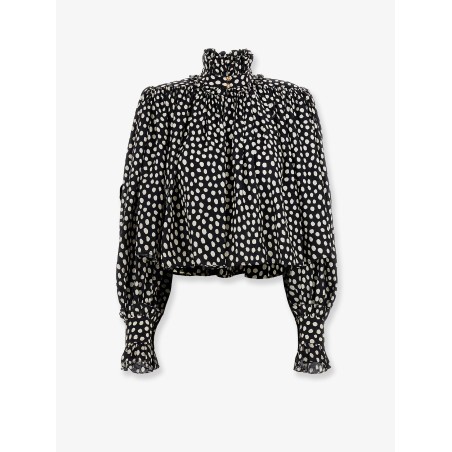 Polka-dots silk shirt