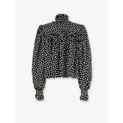 Polka-dots silk shirt