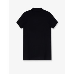 Cotton blend polo shirt with embroidered logo