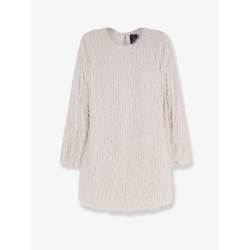 Short lurex dress with fringes