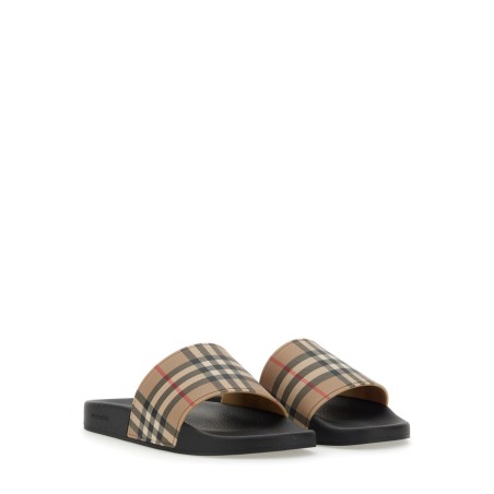 SANDALO SLIDE CON STAMPA CHECK