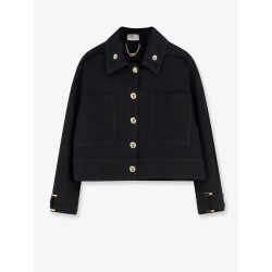 Cropped viscose jacket