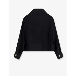 Cropped viscose jacket
